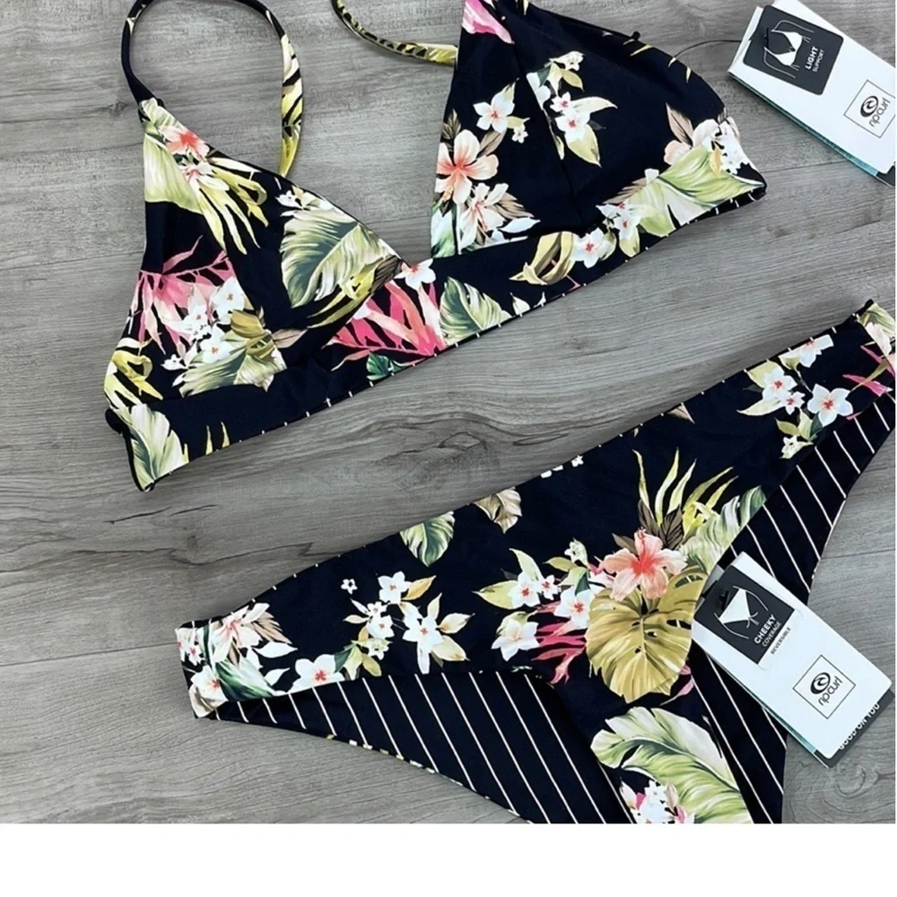 ☀️RIP CURL☀️ ON THE COAST TRI ON THE COAST REVERSIBLE CHEEKY BIKINI SET